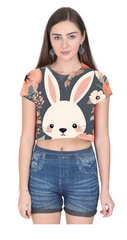 Cute Rabbit in the Wonderland Crop Top