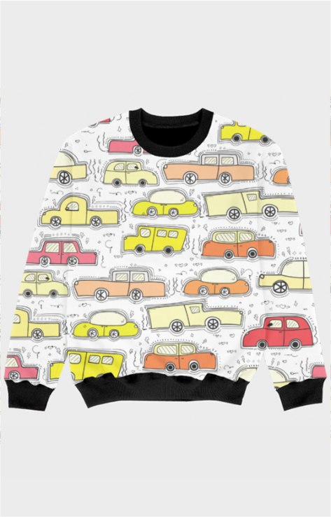 Unisex Funky Animated Car Sweatshirt