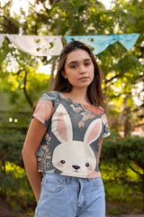 Cute Rabbit in the Wonderland Crop Top