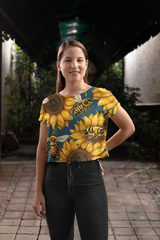 Honeybee Sunflower Crop Top